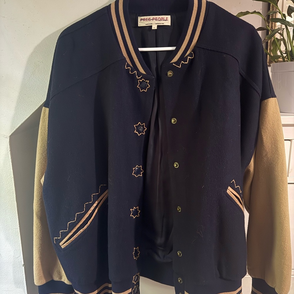 Free People “Mean Girls” style  wool varsity jacket NWOT